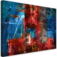 Obraz na płótnie, Czerwona abstrakcja ręcznie malowana 60x40 60x40