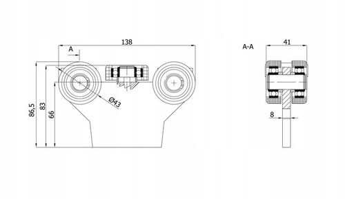 WÓZEK JEZDNY DO BRAMY Z PROF. 50x50x3 wózki 50 na Arena.pl