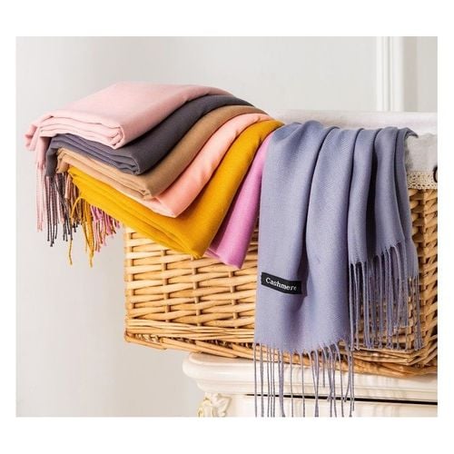 Szal z frędzlami, chusta granatowy SZA40GRAN na Arena.pl