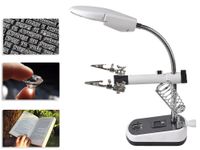 LUPA TRZECIA RĘKA 10X 3,5X 5 LED DO LUTOWANIA WYSOKA JAKOŚĆ WYKONANIA