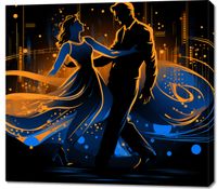 Obraz 100x90cm Taniec w Świetle Nocnej Aury
