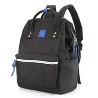 miejski, czarny plecak zawieszony na regulowanych szelkach - himawari