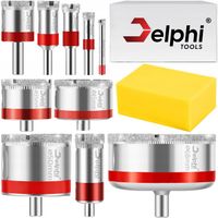 OTWORNICA DIAMENTOWA KORONKA DO GRESU PŁYTEK GLAZURY ZESTAW 10 szt ⌀ 6-68mm