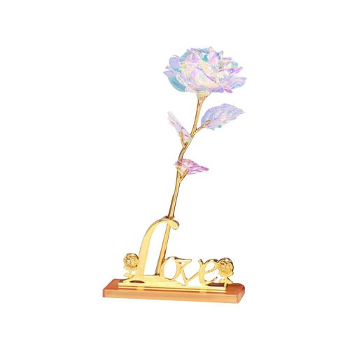 Złota RÓŻA - Doskonały Prezent - Dekoracja (Złoty) na Arena.pl