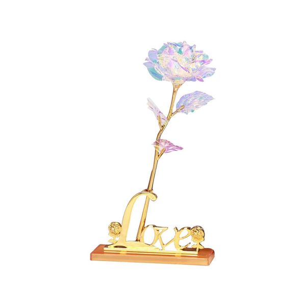 Złota RÓŻA - Doskonały Prezent - Dekoracja (Złoty) zdjęcie 5