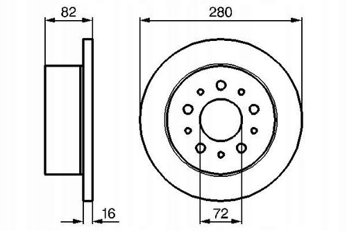 TARCZA HAM TYL 280X16 P BOSCH na Arena.pl