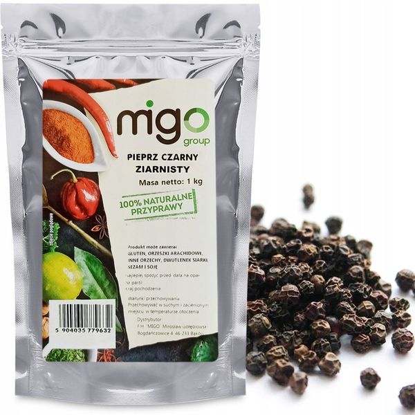 Pieprz Czarny ZIARNO - 1kg - MIGogroup zdjęcie 1