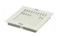 kratka metalowa skośna w ramce z siatką 14*14cm biała - rx 02-705