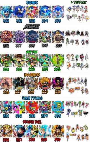 ZESTAW OPŁATEK NA TORT 20CM + TOPPERY PAPIEROWE - PIDŻAMERSI 15CM 18CM na Arena.pl