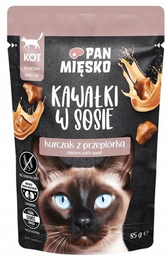 Pan Mięsko Karma mokra dla kota Mix Smaków Kawałki w sosie 12x85g na Arena.pl