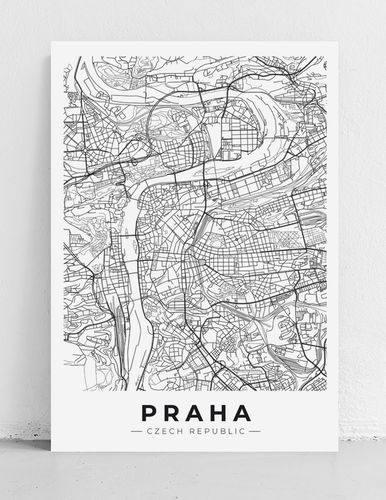 Plakat mapa plan miasta Praga 61x91 cm na Arena.pl