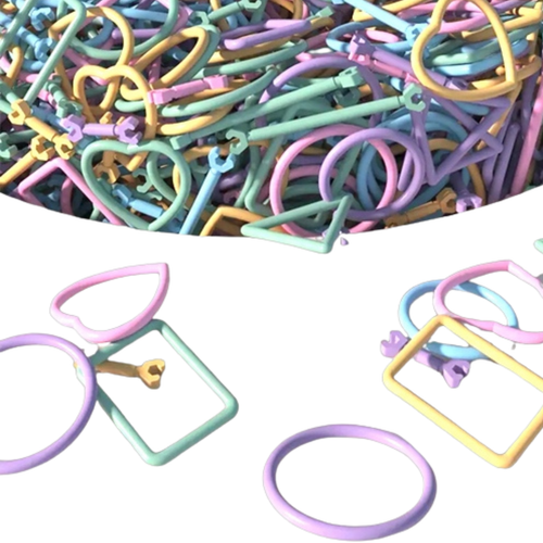 Klocki Konstrukcyjne Zestaw 2400 Elementów Figury Geometryczne Pastelowe na Arena.pl