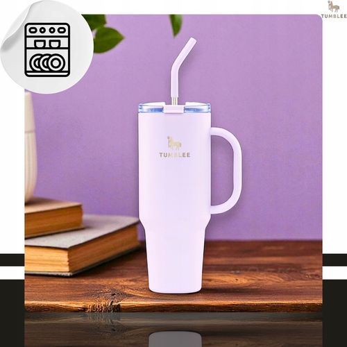 Duży Kubek Termiczny do Auta Ze Słomką Ustnikiem Nieprzeciekający 1200ml na Arena.pl