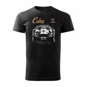 Koszulka z samochodem Roadster AC Cobra kolekcjonerska męska czarna REGULAR XXL