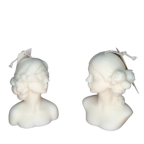 Świece Dekoracyjne Białe Sojowe Naturalne Zestaw 2 Świec Prezent Damy na Arena.pl