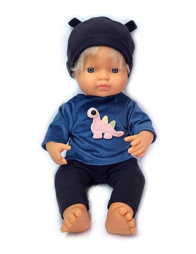 Ubranko dla lalek Koplet bluzka + getry+ czapka Miniland 32-38 cm kolory na Arena.pl