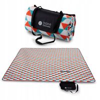 MIĘKKI polarowy KOC PLAŻOWY MATA piknikowa XXL 200x200 WODOODPORNA wygodna