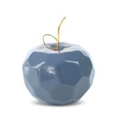 Figurka ceramiczna Jabłko APEL 13x13x10 granatowa + złota