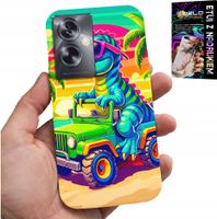ETUI DO OPPO A79 5G - DINOZAUR W CIĘŻARÓWCE WZORY DLA DZIECI
