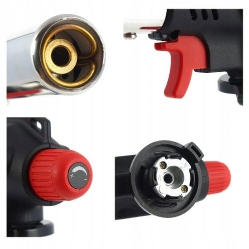 Palnik gazowy na Kartusze Torch Czarno Czerwony M-961C 1300 W + 4 x na Arena.pl