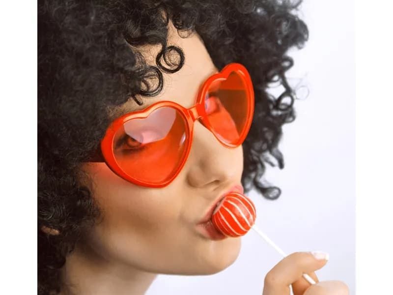 Okulary serduszka, czerwone zdjęcie 2