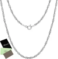 SREBRNY ŁAŃCUSZEK 40cm SREBRO SINGAPUR, ŁAŃCUSZEK DAMSKI SREBRO PRÓBA 925