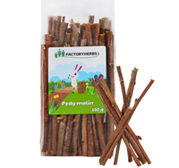FACTORYHERBS gryzak PĘDY MALIN gałązki przysmak królika kawii gryzoni 150g