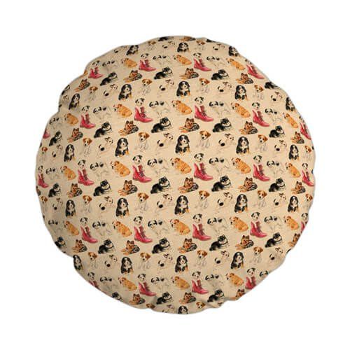 Poszewka z płótna Ø 60 cm do sublimacji - Psy na Arena.pl