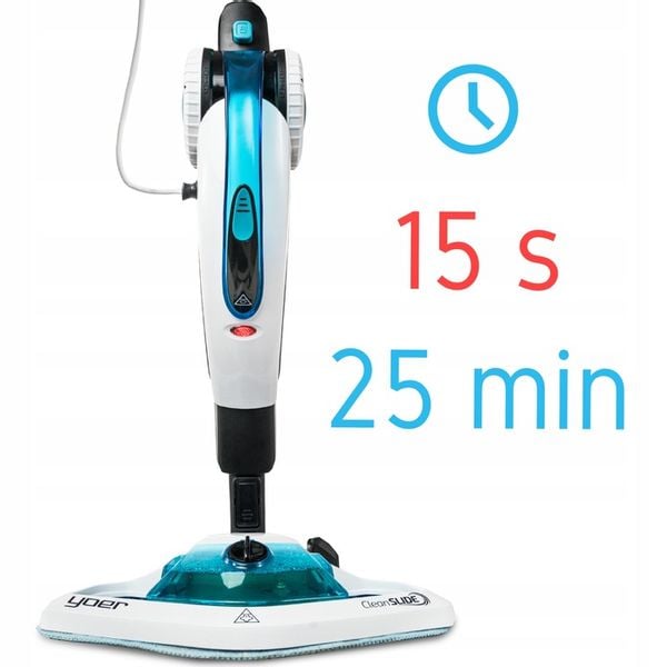 18w1 Mop parowy Myjka parowa Yoer 2100W FILTR +Dozownik płynu +21 ELEMENTÓW zdjęcie 16
