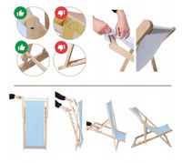 DREWNIANY LEŻAK DZIECIĘCY OGRODOWY Zachód Słońca LEŻAK PLAŻOWY DLA DZIECI