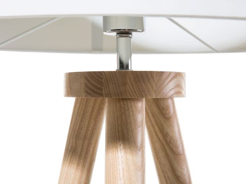 Lampa podłogowa drewniana biała NITRA na Arena.pl
