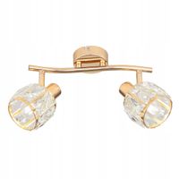 Lampa sufitowa glamour różowe złoto kryształki 2xE14 40W DUBAI Candellux