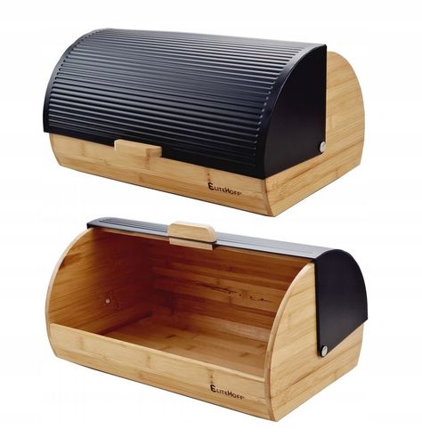 CHLEBAK POJEMNIK NA CHLEB PIECZYWO CZARNY DUŻY BAMBUSOWY na Arena.pl