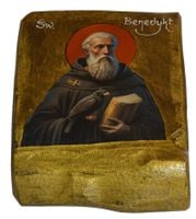 Ikona święty Benedykt patron europejskiej cywilizacji