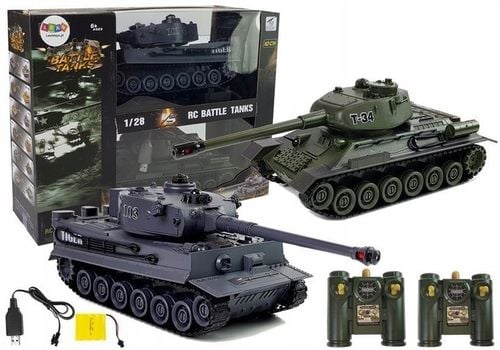 CZOŁGI ZDALNIE STEROWANE RC BITWA CZOŁGÓW Tiger Vs T-34 1:28 MODEL RC na Arena.pl