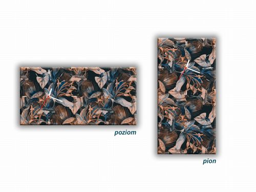 ZEGAR SZKLANY PROSTOKĄTNY - Liście na Arena.pl