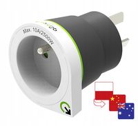 Q2Power Adapter Podróżny Przejściówka z Polski / Francji do Chin, Australii