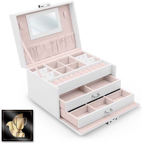 Szkatułka na biżuterię MS-700 Massido - biała na Arena.pl