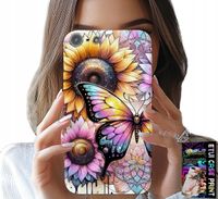 ETUI DO IPHONE 5 / 5S / 5C - SŁONECZNIK Z MOTYLKIEM, OBUDOWA + FOLIA