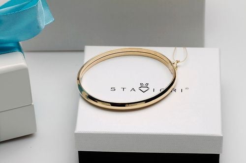złota sztywna bransoletka typu bangle - 333 - bxx5452 na Arena.pl