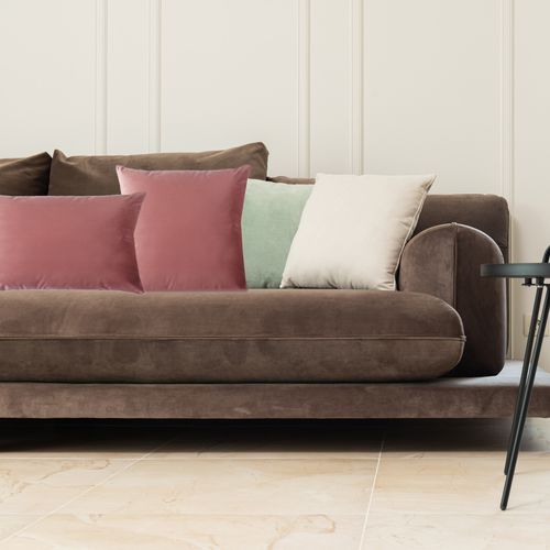 Poduszka dekoracyjna z aksamitu Różowa Aksamitna Poszewka 45x45 na Arena.pl