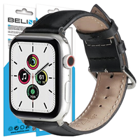 beline pasek apple watch leather38/40/41mm czarny /black