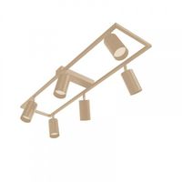ŻYRANDOL LED GU10 BURO BEŻOWY 35W ALUMINIUM STAL 6X