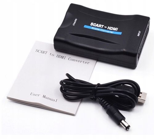 Konwerter Adapter HDMI 1080P 50Hz/60Hz na SCART Sygnał Cyfrowy Na Analogowy na Arena.pl