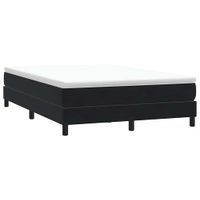 Łóżko Box Spring bez materaca Czarne 140x210 cm Aksamit