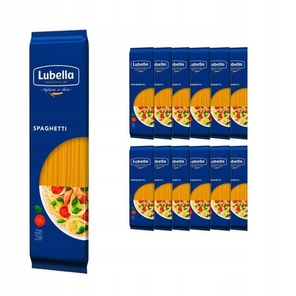 Lubella Makaron spaghetti 400 g x 12 sztuk zdjęcie 1