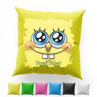 POSZEWKA Z NADRUKIEM BAWEŁNIANA 40x40CM - SPONGEBOB BAJKA PATRYK SKALMAR