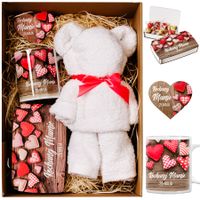 Prezent Na Dzień Matki Ręcznik Miś Zestaw Kubek Magnes Pudełko Dla Mamy