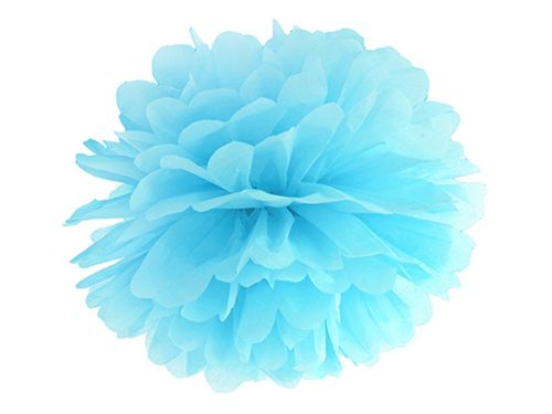 POMPON Z BIBUŁY 35cm BŁĘKITNY na Arena.pl