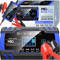 Mocny Prostownik Samochodowy Ładowarka Akumulatora LCD 24V 12V 8A AUTOMAT